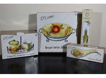 D'Lusso Pear & Apple Design Serving Pieces Lot 1