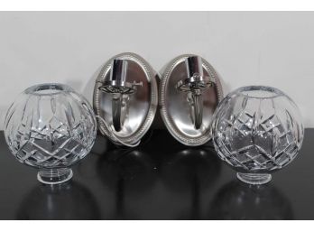 Pair Of Waterford Crystal Wall Sconces