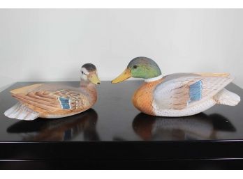 Two Wooden Ducks