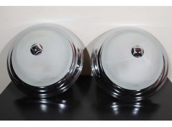 Pair Of Flush Mount Ceiling Fixtures