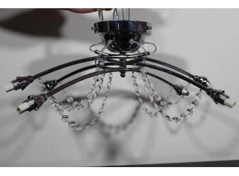 Hanging Crystal Chain Light Fixture