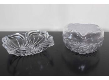 Two Glass Candy Dishes
