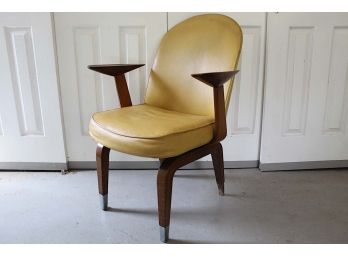 Yellow Leather MCM Chair