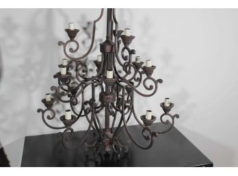 Large Bronze Colored Chandelier