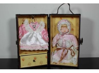 Baby Doll In Chest Carrying Case With Closet