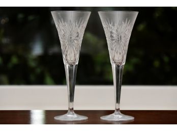 2 Waterford Champagne Flutes (lot 12)