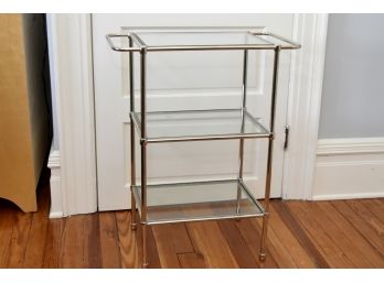 Chrome And Glass Etagere 23 X 12 X 28