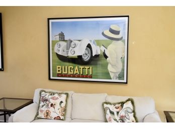 Ginormous Bugatti Signed And Framed Poster 59.5 X 47
