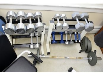 Free Weight With Dumb Bells , Bar And Free Weighte