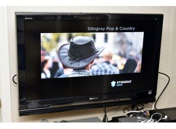 36' Sony Bravia Flat Screen Television With Table Bracket(wall Bracket Not Included)