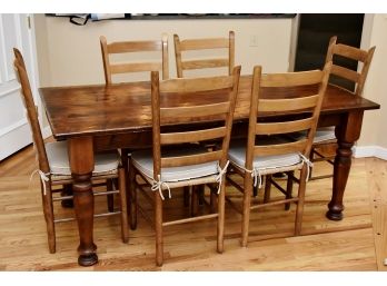 Amazing Pine Table With 6 Chairs From 'United House Wrecking In Stamford' 36.5 X 72 Paid $3100
