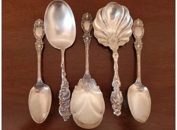 Antique Sterling Silver Serving Spoons  450 Grams