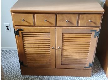 Fine Ethan Allen Maple Chest With Louvered Doors 30 X 18.5 X 30