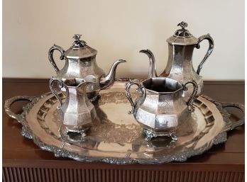 Amazing Rogers Silver Plate Coffee Service With 28 X 19 Tray