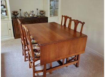 Amazing Maple Drop Leaf Dining Table With Chairs Table Pads