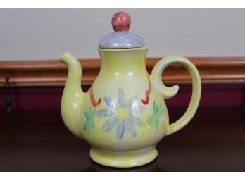 Hand Painted Yellow Teapot