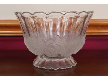 Frosted Glass Flower Bowl