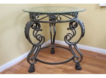 Modern Beveled Glass Top End Table 2