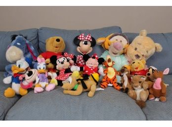 Assortment Of Disney Stuffed Animals