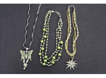 Green Costume Jewelry Necklaces