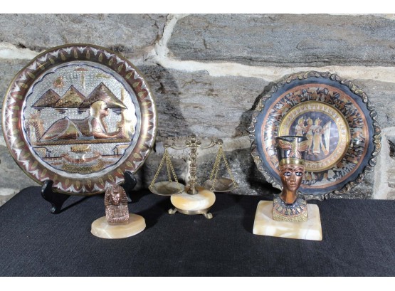 Decorative Egyptian Plates & Figurines