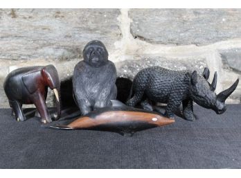 Carved Wood Animal Figures (Read)