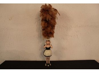 Maid Handle Feather Duster (Chipped Elbow)