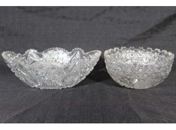 Two Cut Glass Bowls