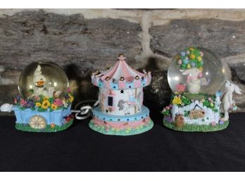 Easter Bunny Snow Globes