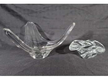 Two Unique Glass Dishes