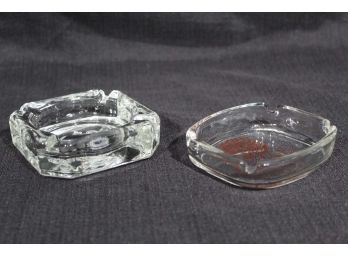 Two Glass Ash Trays