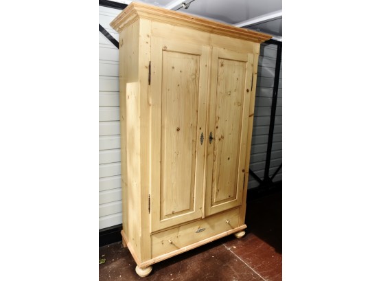 Natural Pine Armoire Cabinet 49 X 23 X 76