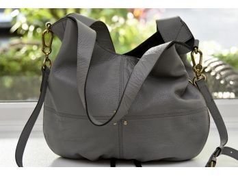 Gray Leather Bag By Dr. Yaney