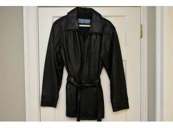 Kenneth Cole Leather Jacket Size Small