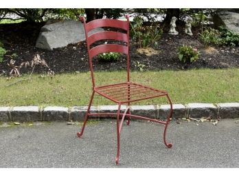 Red Metal Side Chair