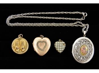 Vintage Lockets And Charm Jewelry Lot 2