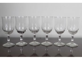 Set Of 6 Glass Water Goblets