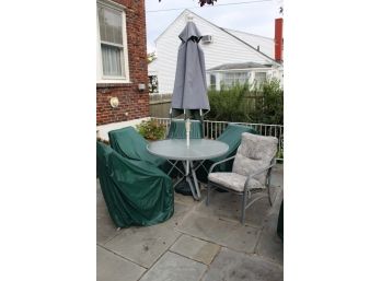 Patio Table Chairs & Umbrella
