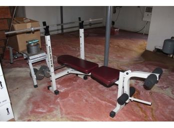 Golds Gym Bench & Leg Press With Weights