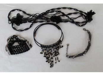Black Costume Jewelry Lot