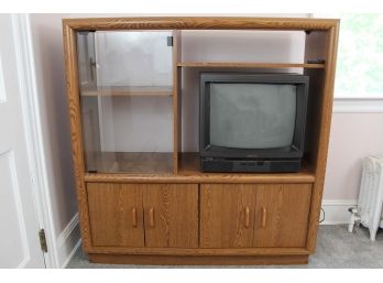 TV Entertainment Stand With Storage Cabinet