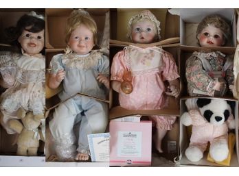 Lot Of Four Large 18' Porcelain Dolls (Ashton Drake Galleries, Connie Walser Derek)