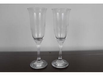 Pair Of Glass Drinking Flutes