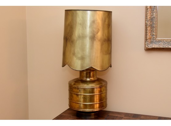 Copper Base Table Lamp With Shade