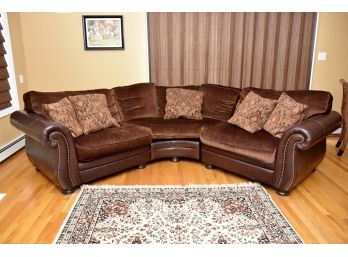 Leather Sectional Nailhead Sofa