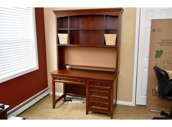 Raymour And Flanigan Desk And Hutch Cherrywood Finish 58 X 82 X 54