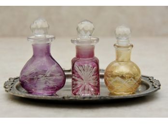 Perfume Bottles With Tray