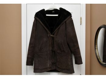 Suede Leather Coat Size Small