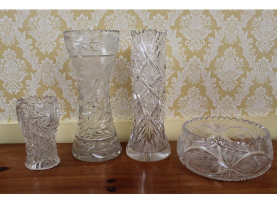 Glass Lot Including Large Vases