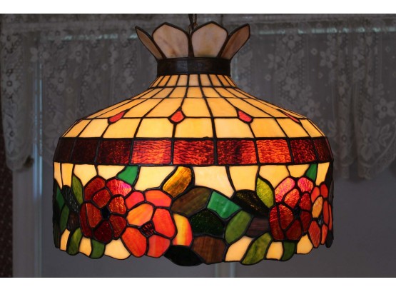 Gorgeous Tiffany Style Stained Glass Hanging Chandelier
